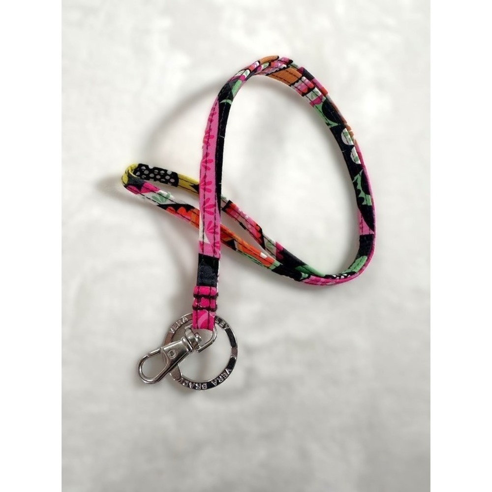 Vera Bradley Lanyard Clip Keyring Retired Ziggy Zinnia Pattern Abstract Floral